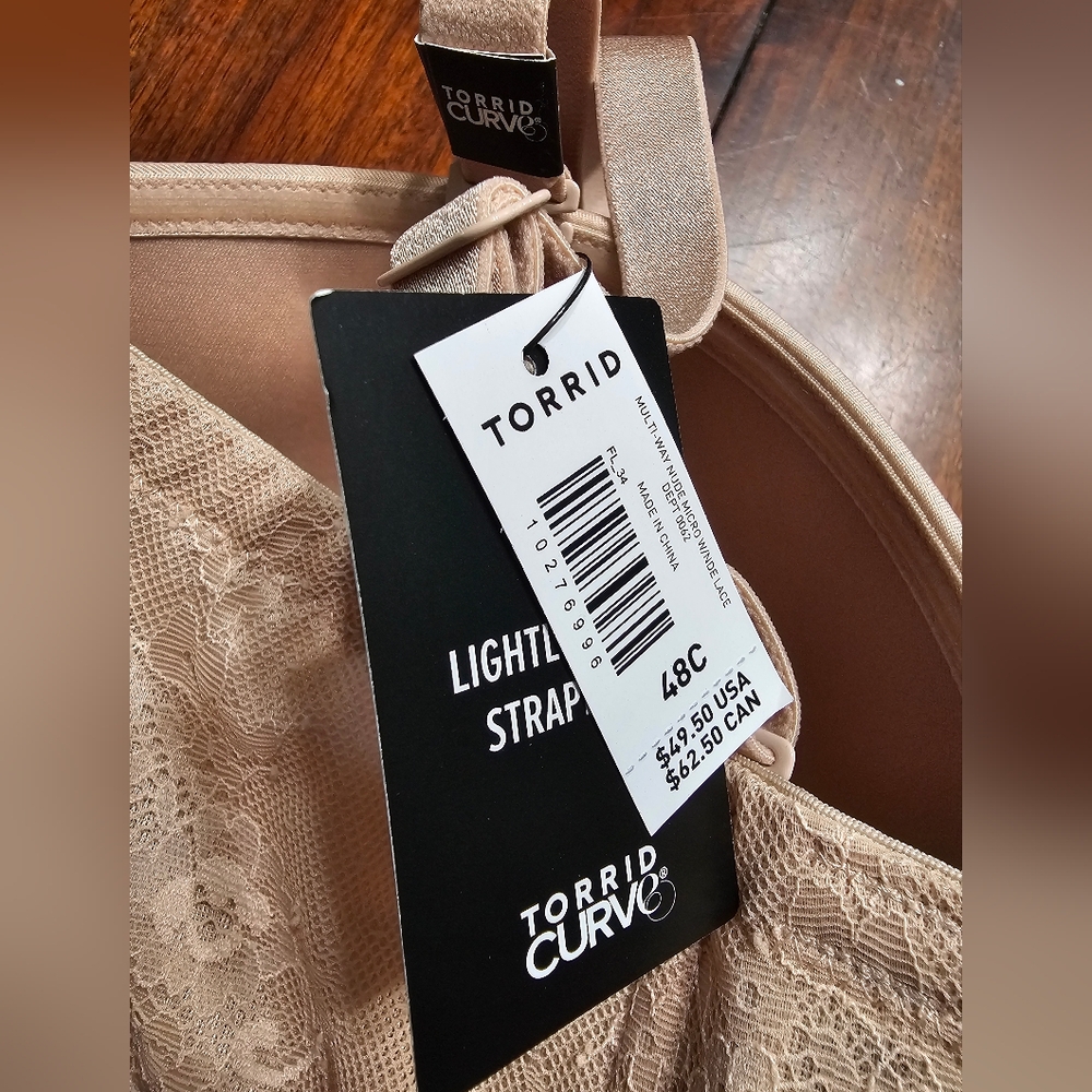 Torrid Beige Lace Underwire Bra 48C - Picture 3 of 3